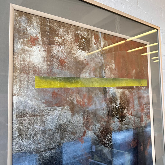 FRAMED ABSTRACT MIXED MEDIA ART