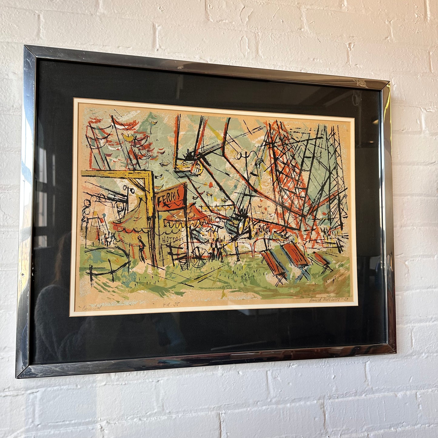 ARNOLD MESCHES “CARNIVAL” 1957 LITHOGRAPH WITH BOOKLET