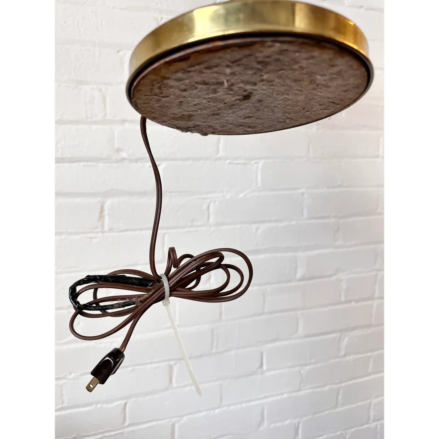 ANTIQUE DESK LAMP WITH DUAL GREEN GLASS SHADES