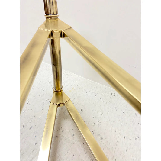 SOLID BRASS COFFEE TABLE BASE IN ART DECO STYLE