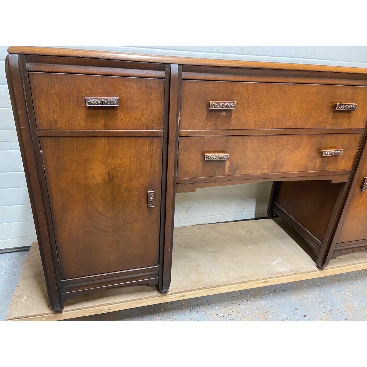 ART DECO RESTORED WALNUT BUFFET SERVER