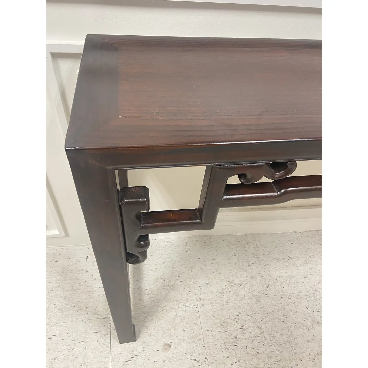 VINTAGE CHINOSERIE CARVED CONSOLE/SOFA TABLE