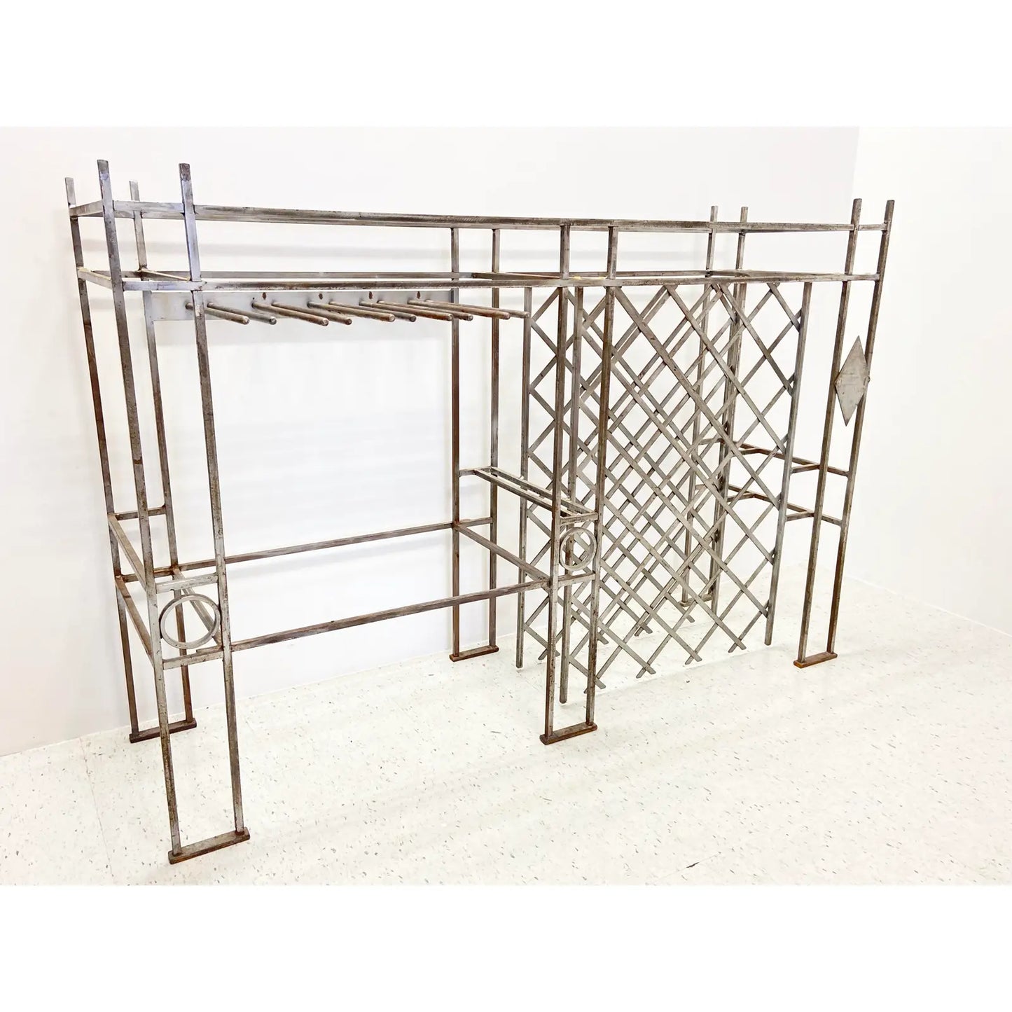 CUSTOM INDUSTRIAL STEEL BAR & WINE RACK