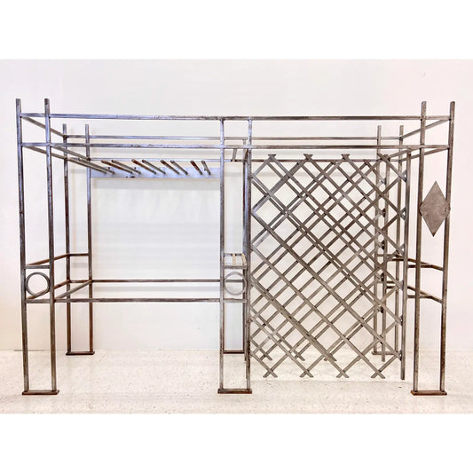 CUSTOM INDUSTRIAL STEEL BAR & WINE RACK