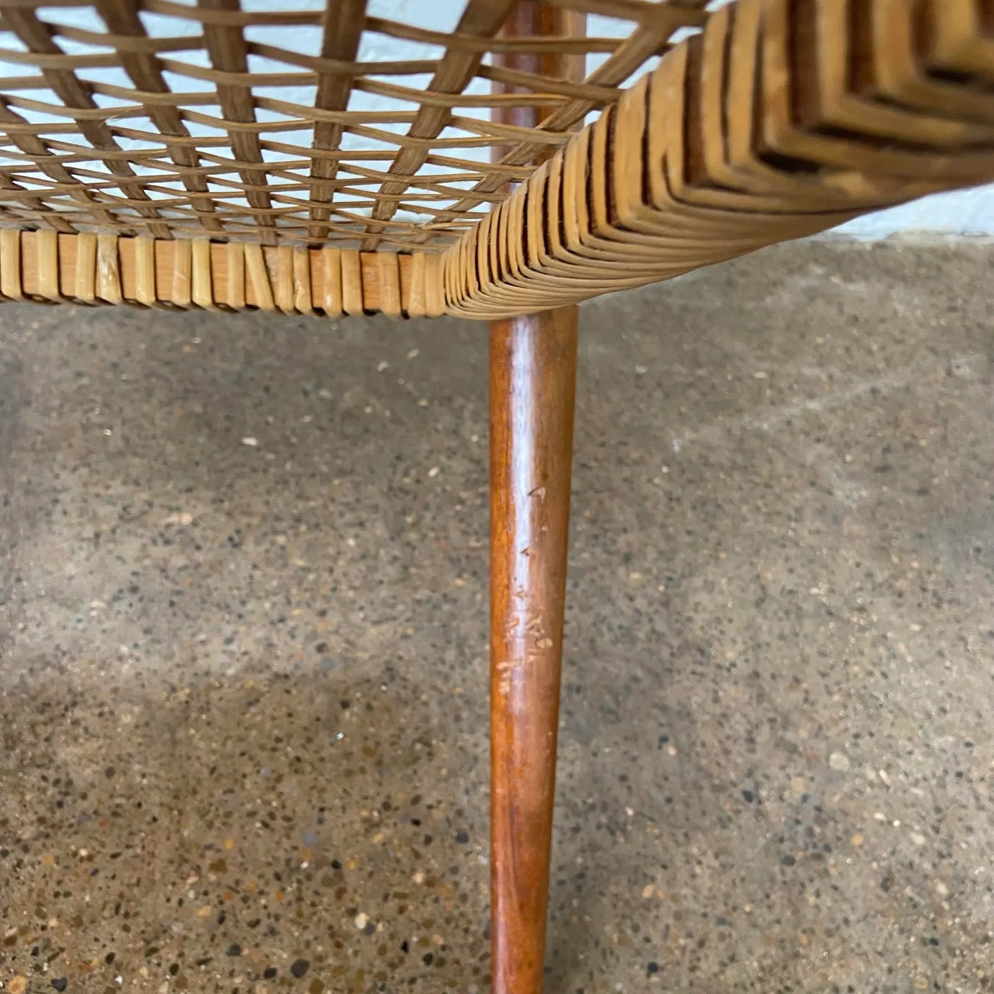 RESTORED POUL JENSEN TEAK TWO-TIER SIDE TABLE
