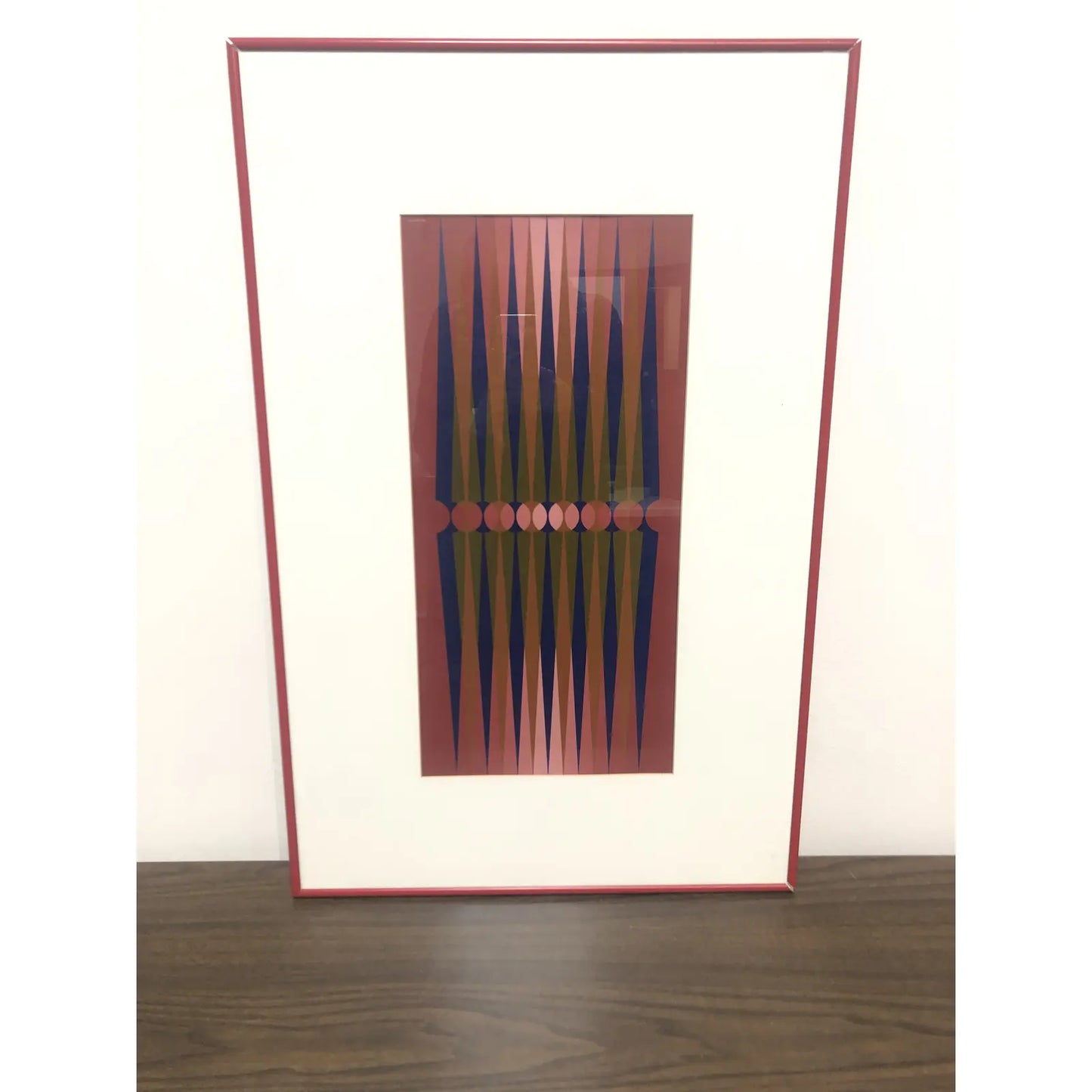 1970S OP ART PRINT BY DORDEVIC MIODRAG ON ACRYLIC PAPER