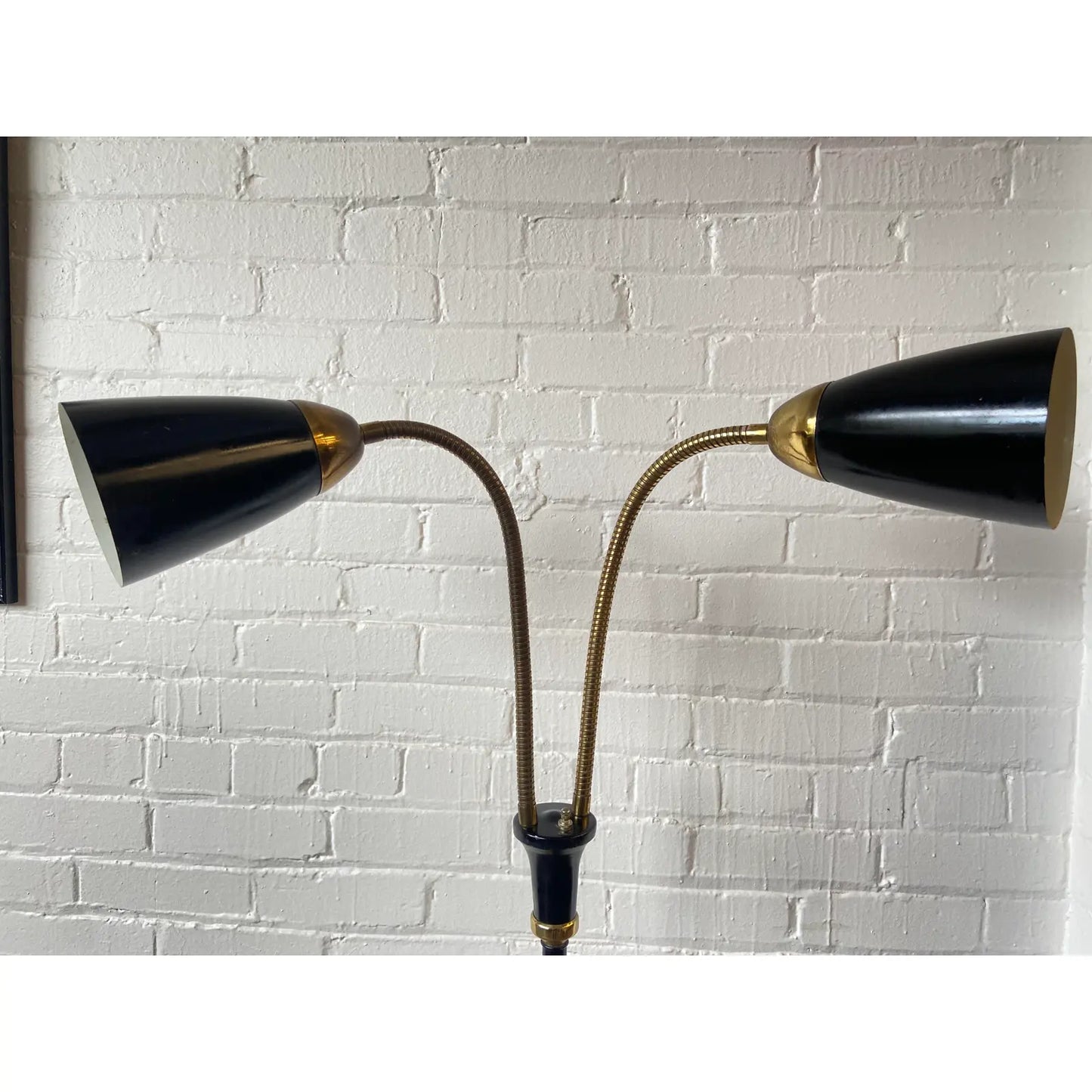 GERALD THURSTON 2 LIGHT GOOSENECK FLOOR LAMP