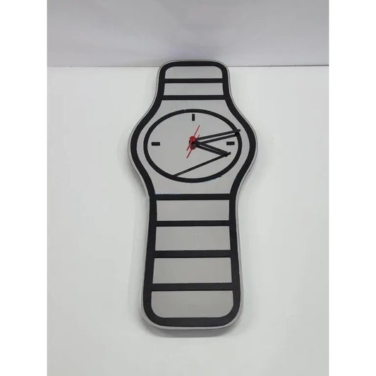 GRAPHIC WRISTWATCH DESIGN WALL MIRROR CLOCK