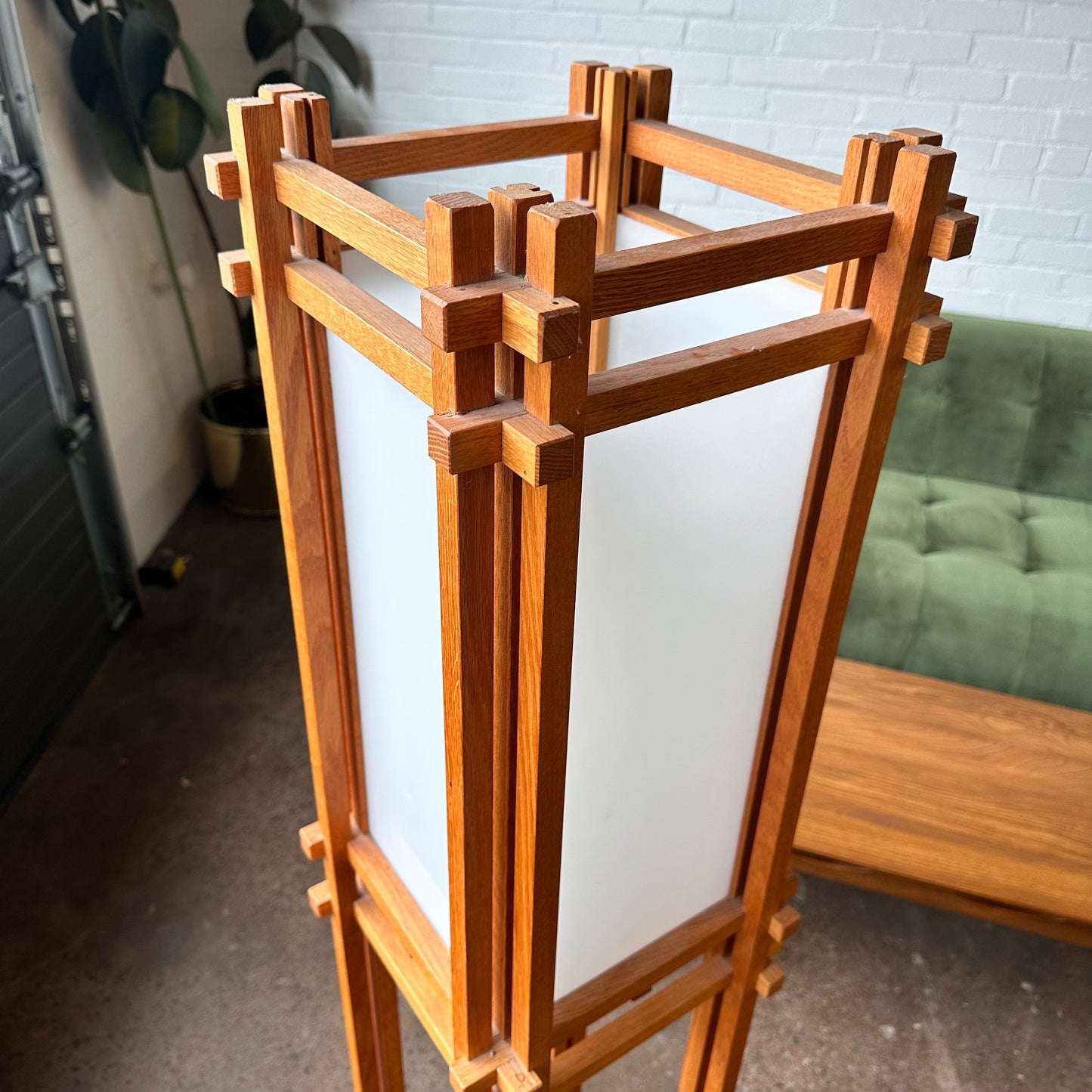 DANISH MISSION STYLE TEAK SHOJI FLOOR LAMP