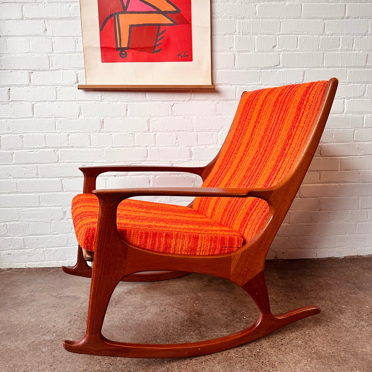SOLID DANISH TEAK ROCKER BY R HUBER