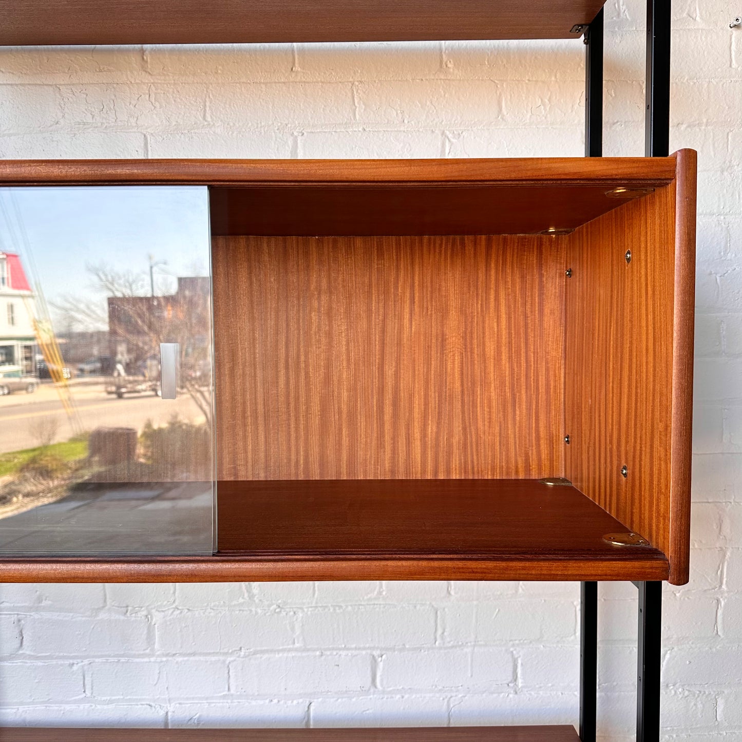 DANISH TEAK & IRON FREESTANDING WALL UNIT