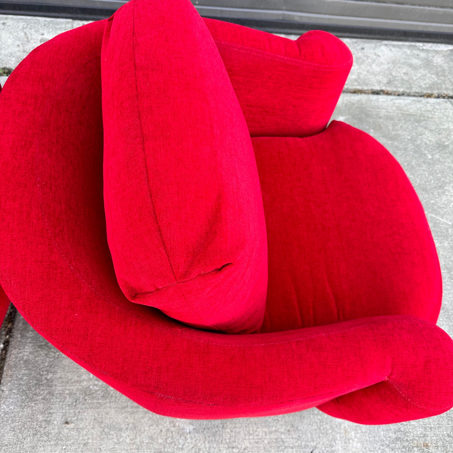 LIPSTICK RED SWIVEL CHAIRS FROM DIRECTIONAL - PAIR
