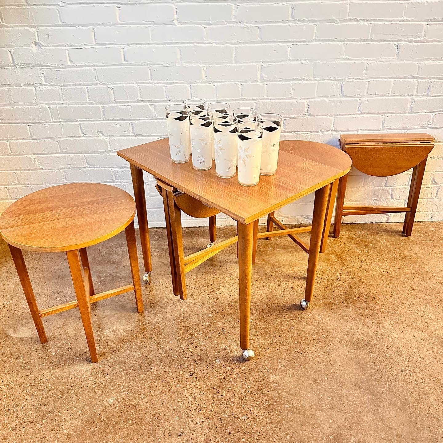 POUL HUNDEVAD MAPLE NESTING STORAGE TABLES