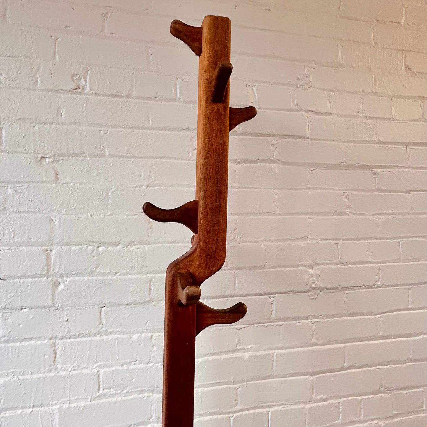 SCULPTURAL DANISH TEAK COAT RACK HALL TREE
