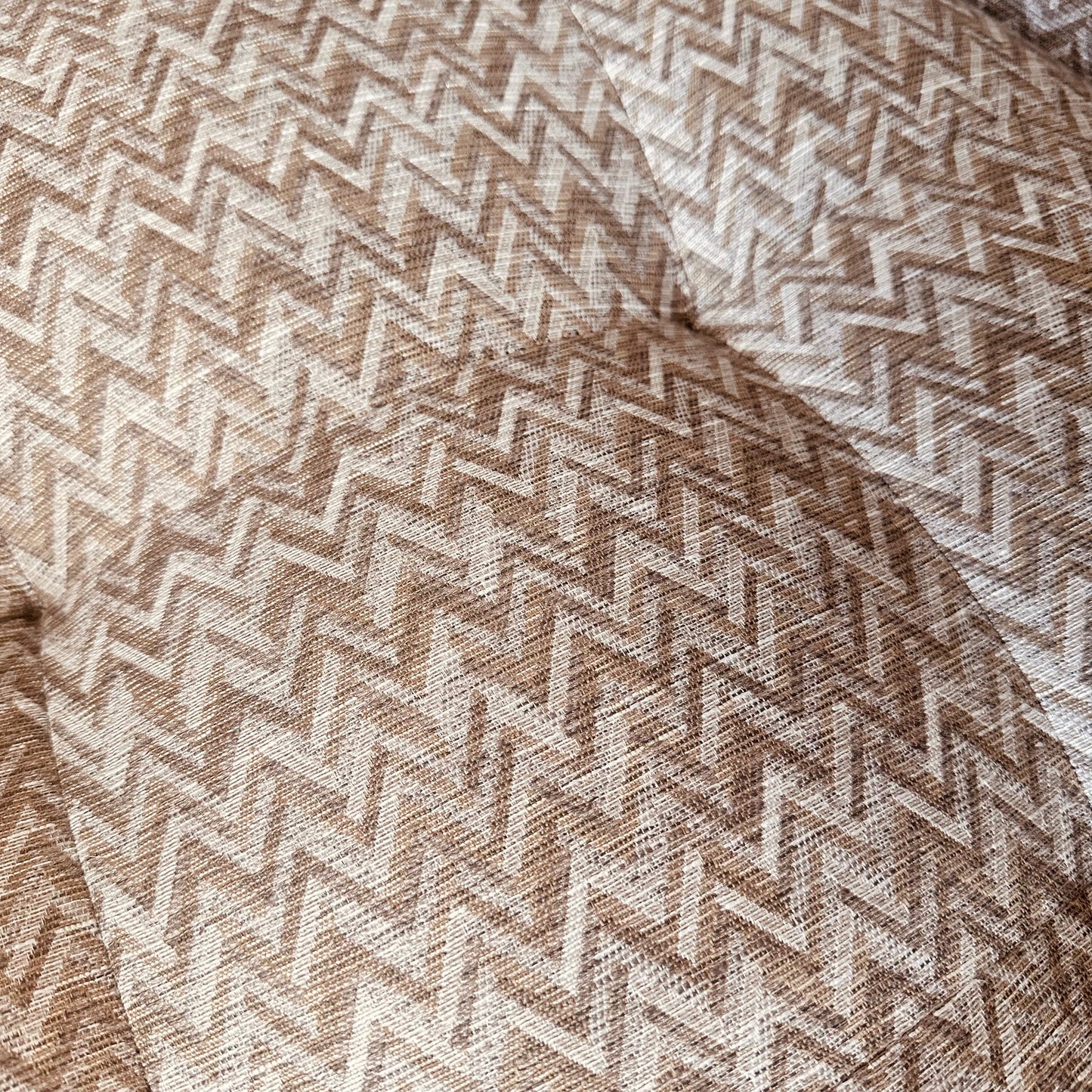 ROWE CHEVRON UPHOLSTERED SWIVEL CHAIRS - PAIR
