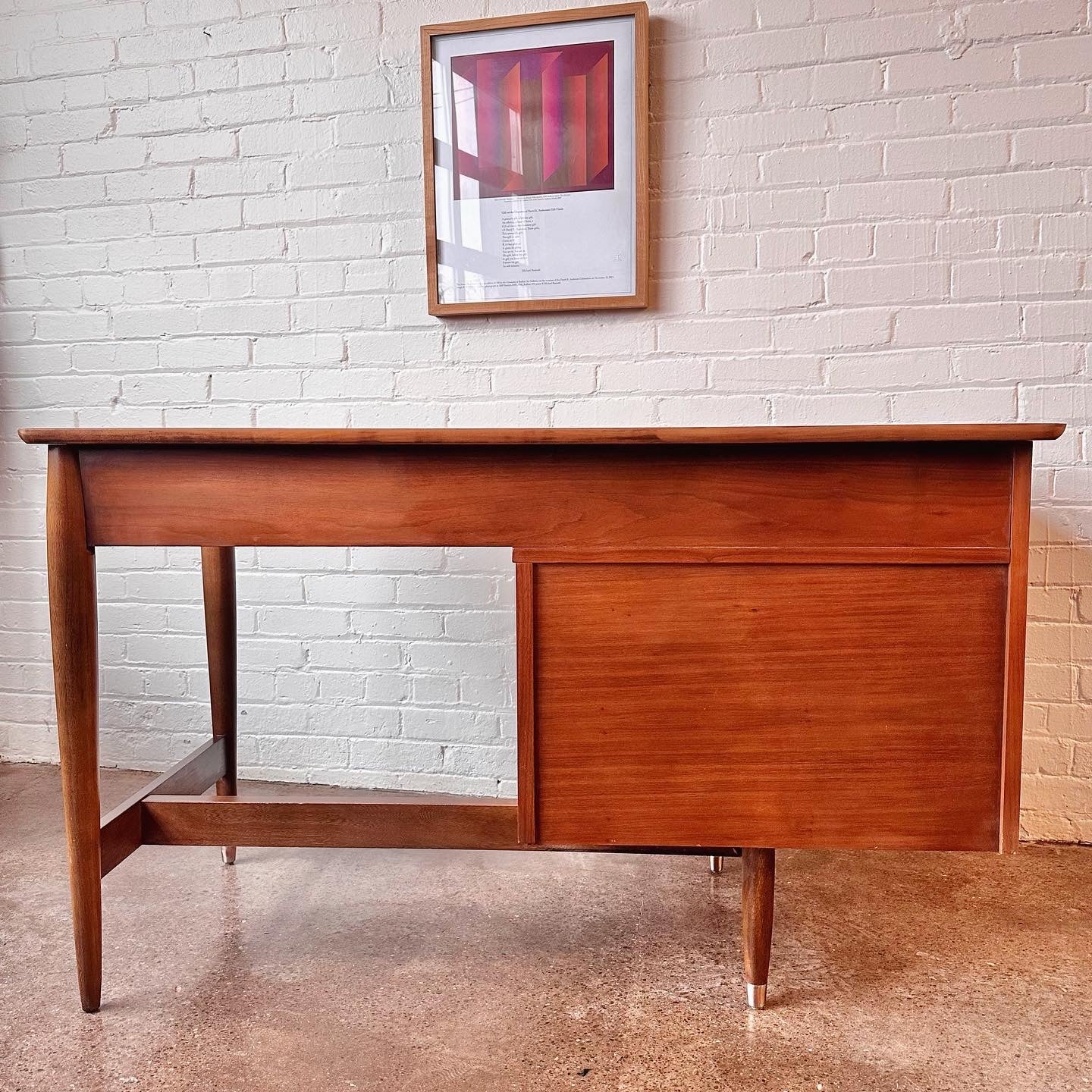 RESTORED MCM WALNUT WRITING DESK BY HOOKER