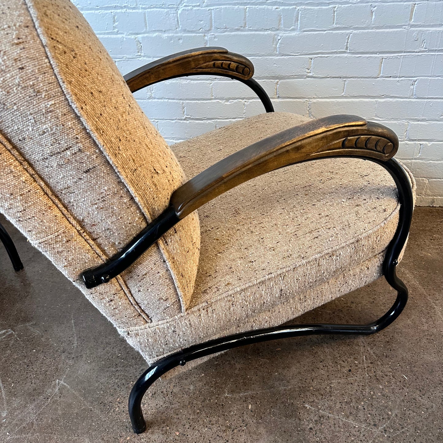 ART DECO HALABALA STYLE ARM CHAIRS - PAIR