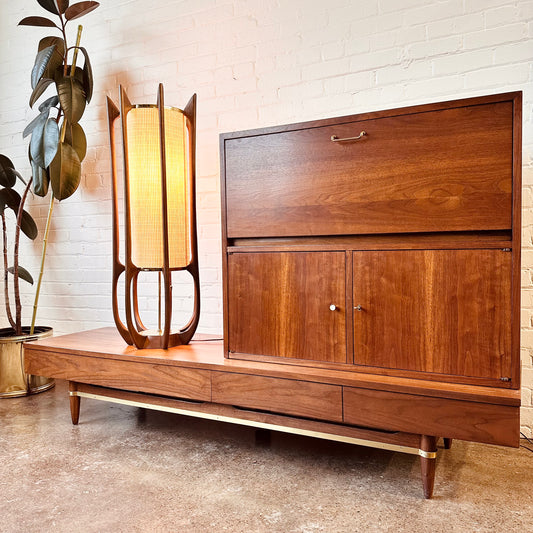 RESTORED MARTINSVILLE DROP-DOWN LIGHTED BAR CABINET