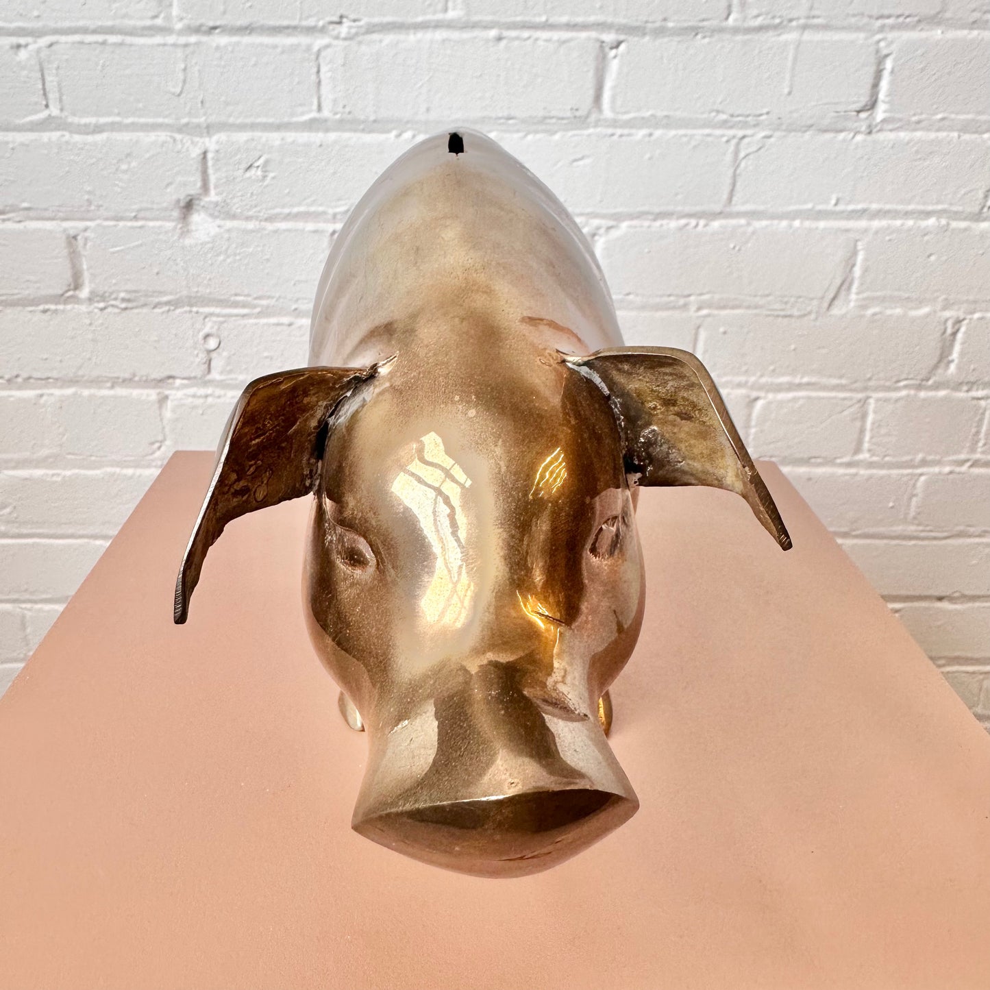VINTAGE BRASS PIGGY BANK
