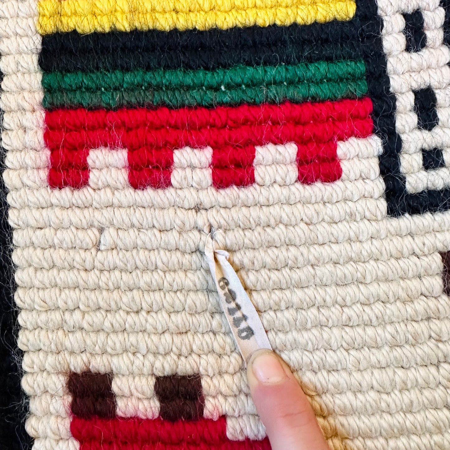 1960 HAND WOVEN MEXICAN SHAG AREA RUG