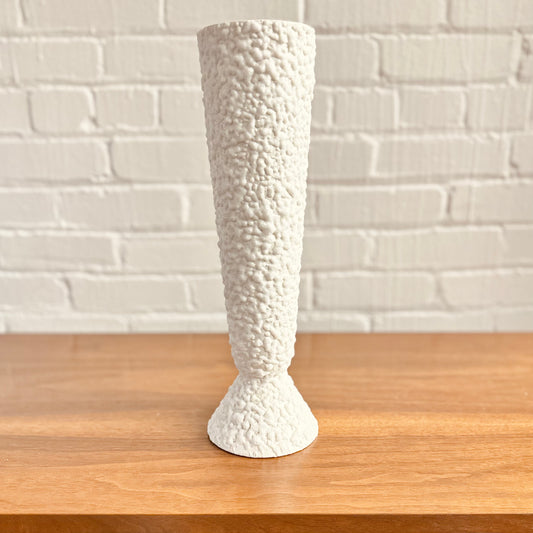 ROYAL HAEGER WHITE LAVA PEBBLED VASE