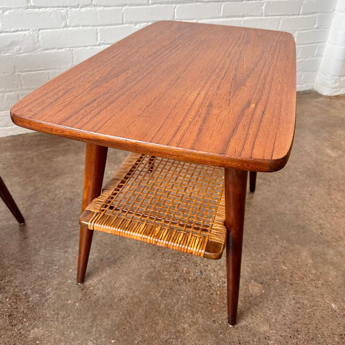 TEAK & CANE SIDE TABLES CASALA MODELL