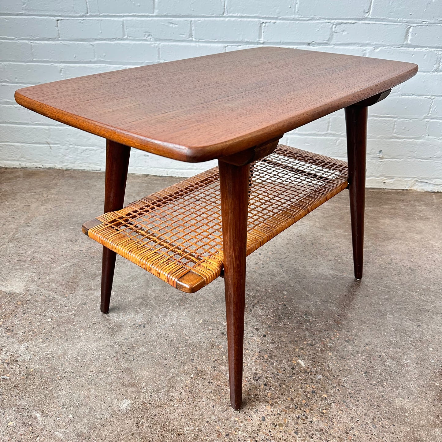 TEAK & CANE SIDE TABLES CASALA MODELL