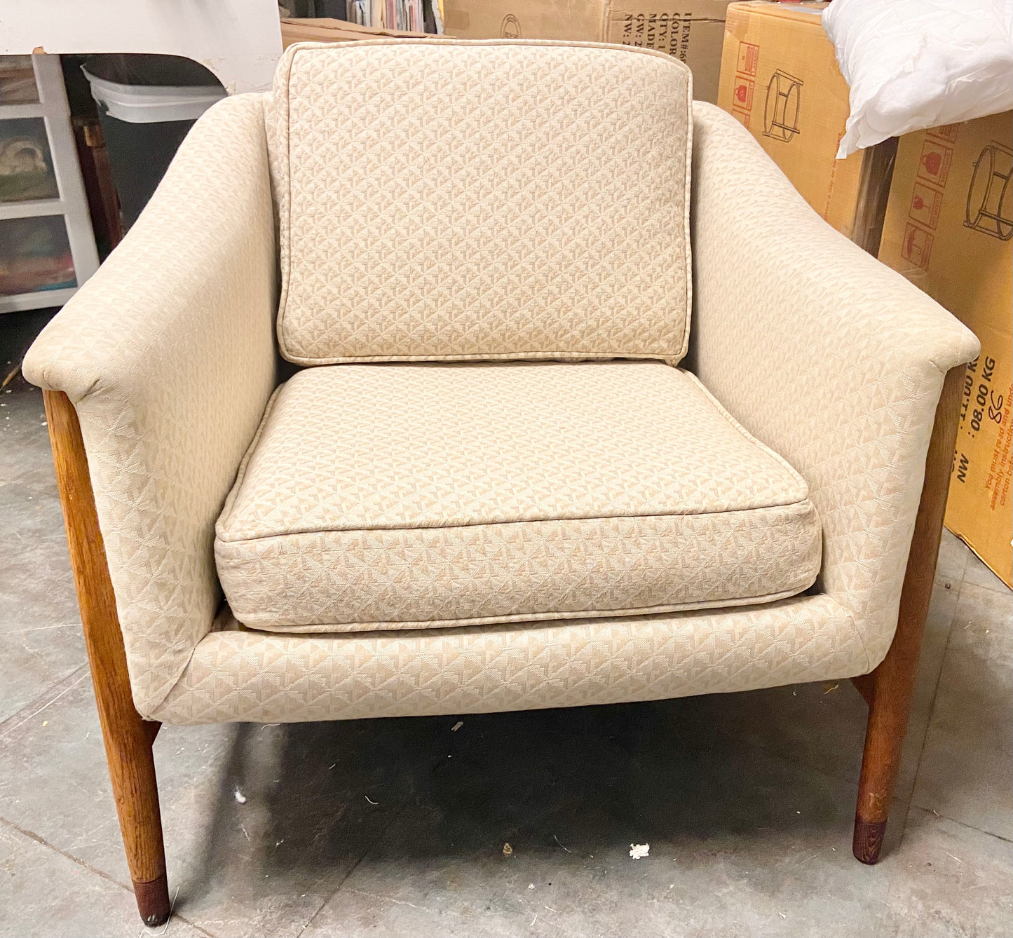 CREAM ACCENT CHAIR BY FOLKE OHLSSON FOR DUX