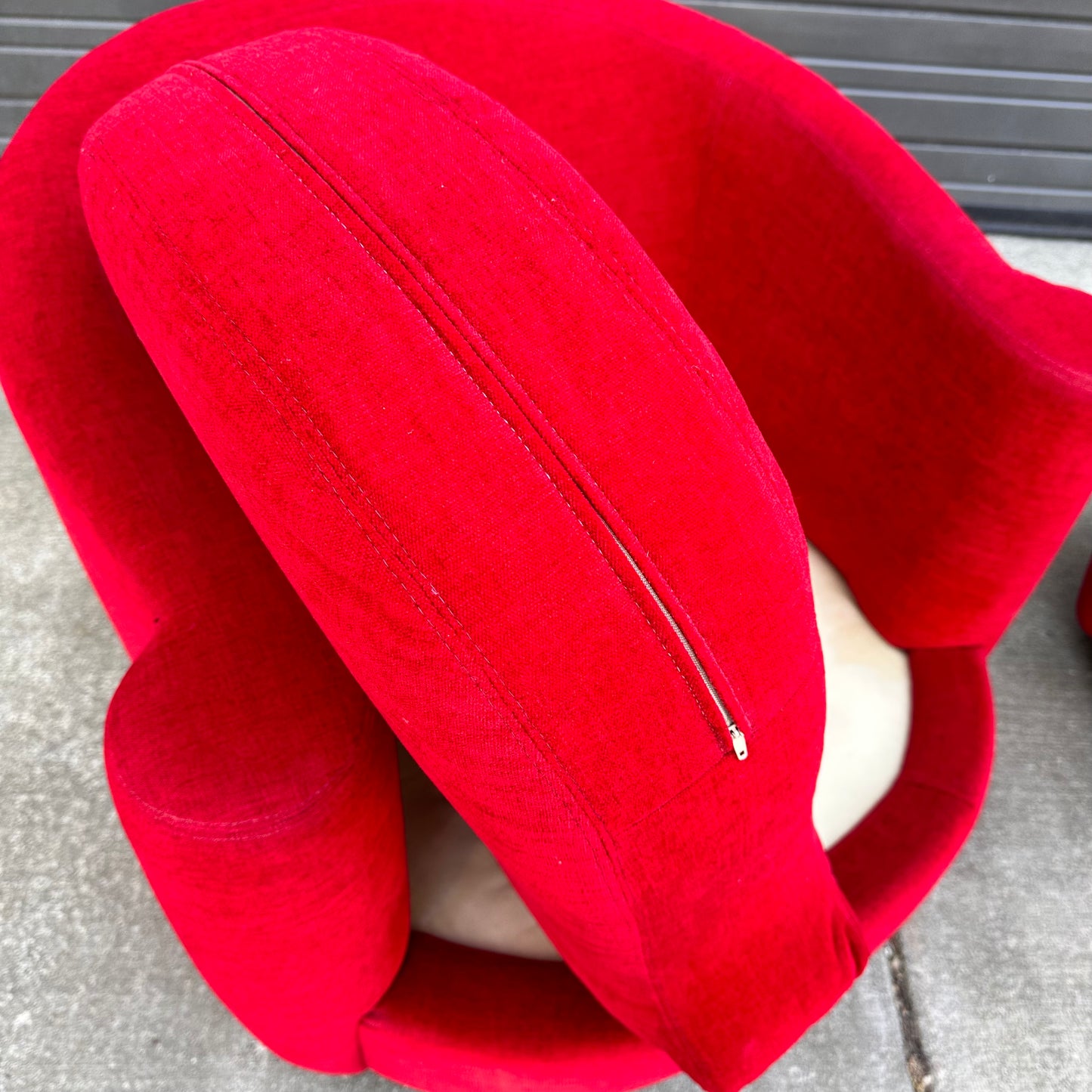 LIPSTICK RED SWIVEL CHAIRS FROM DIRECTIONAL - PAIR