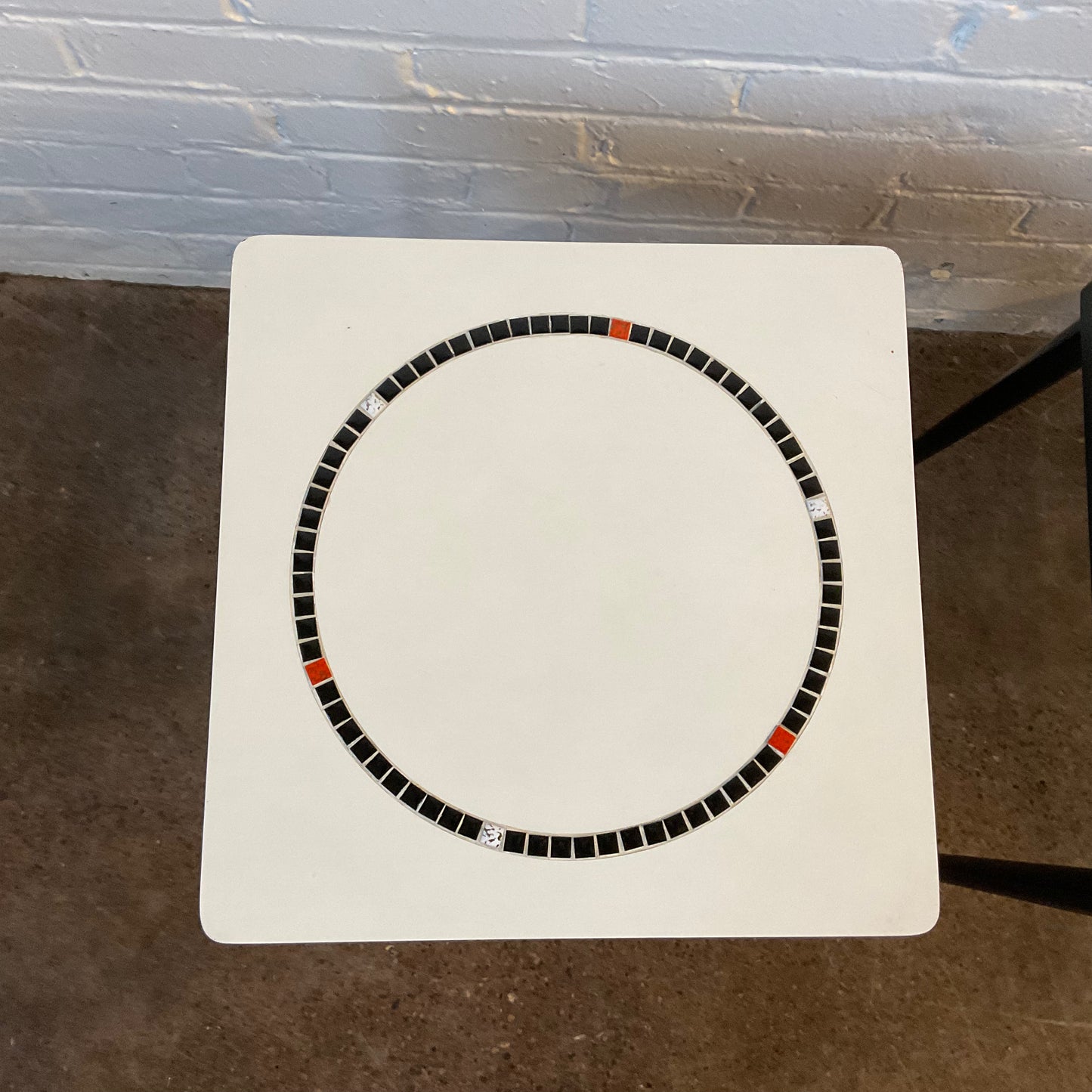 WHITE & TILE SMALL TABLE SET