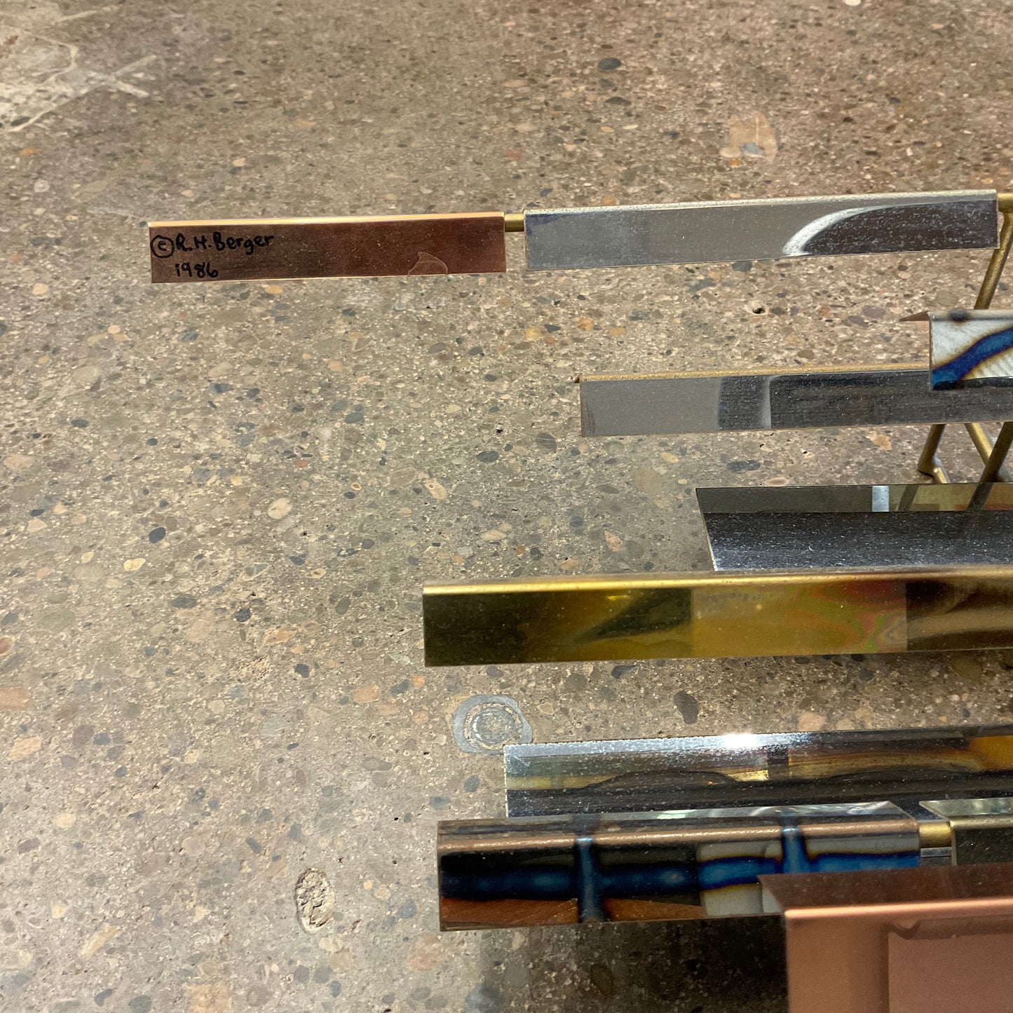 1982 SIGNED METAL WALL SCULPTURE BY RH BERGER