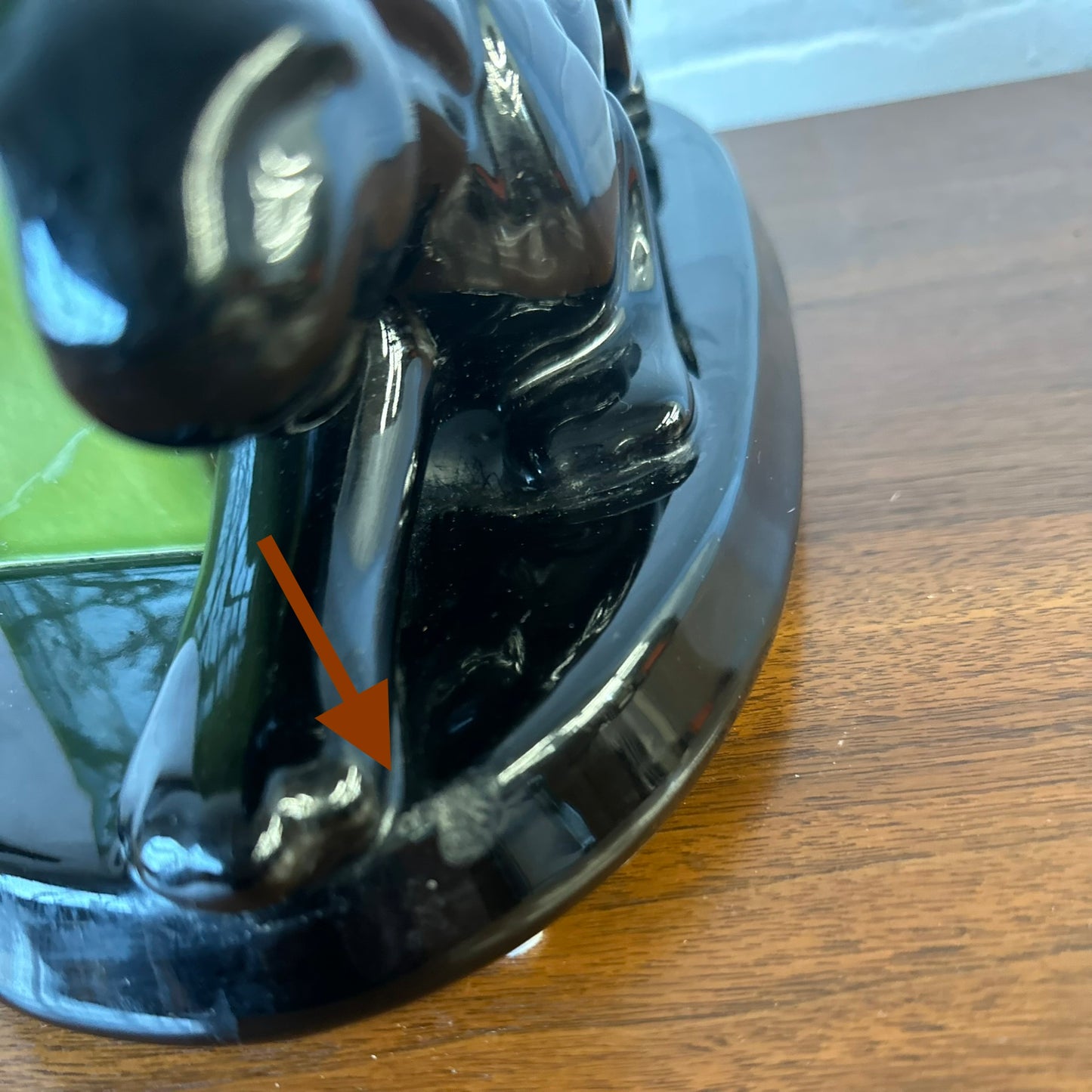 CERAMIC HAEGER PANTHER WITH PLANTER FEATURE