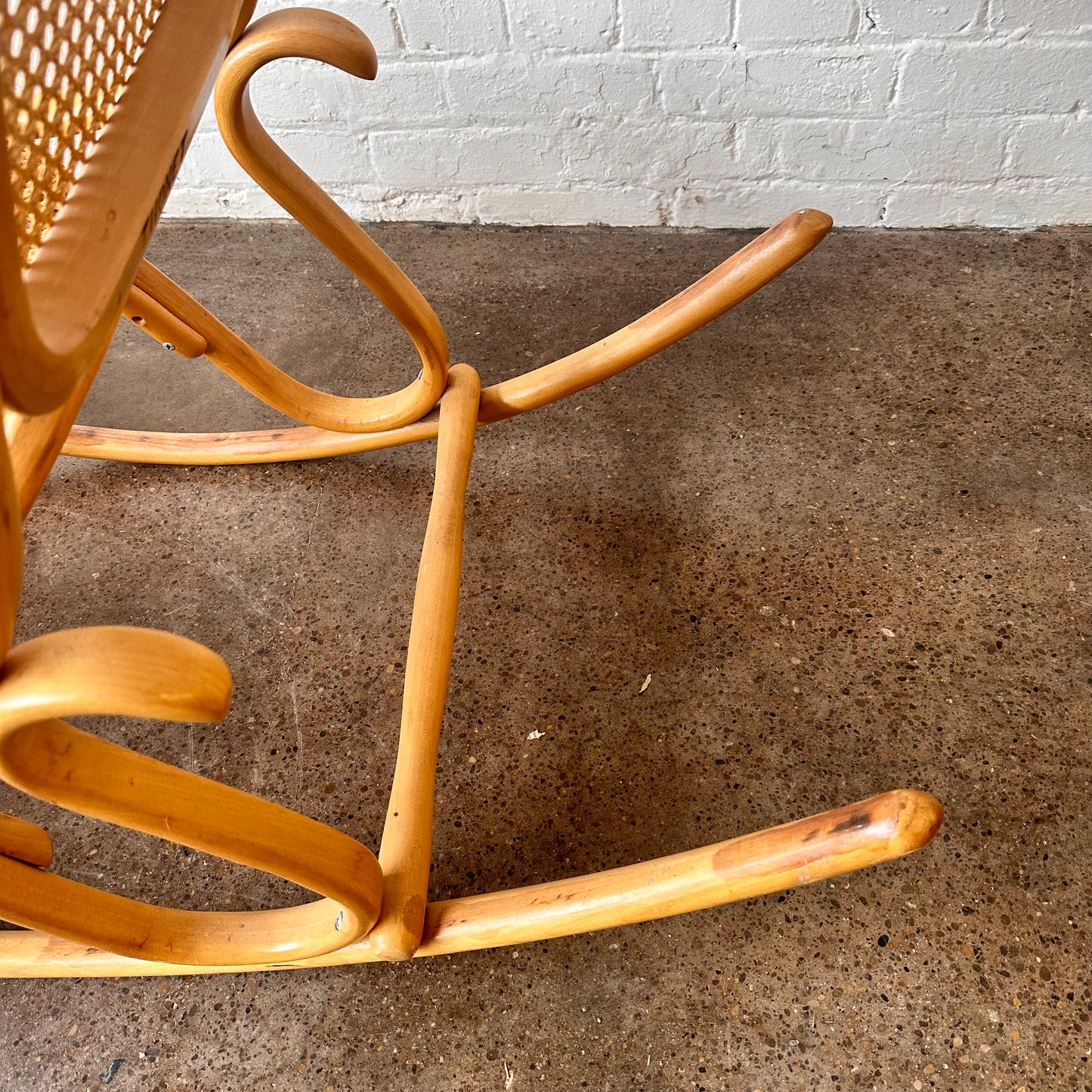 VINTAGE THONET BENTWOOD & CANED ROCKING CHAIR