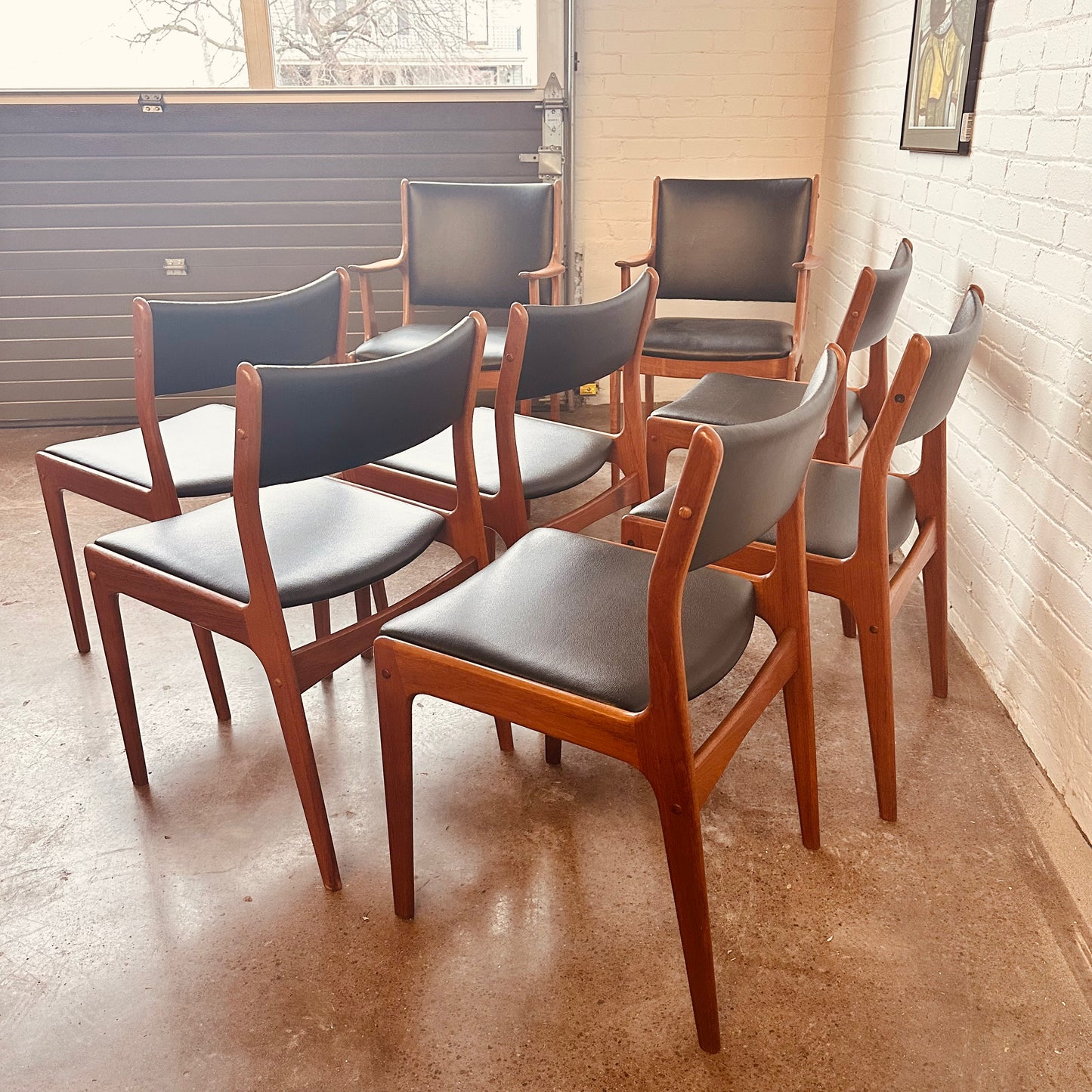 RESTORED JOHANNES ANDERSEN TEAK DINING CHAIRS FOR ULDUM - SET OF 8