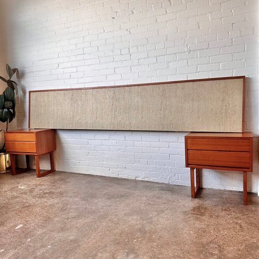 DANISH TEAK NIGHTSTANDS AND HEADBOARD