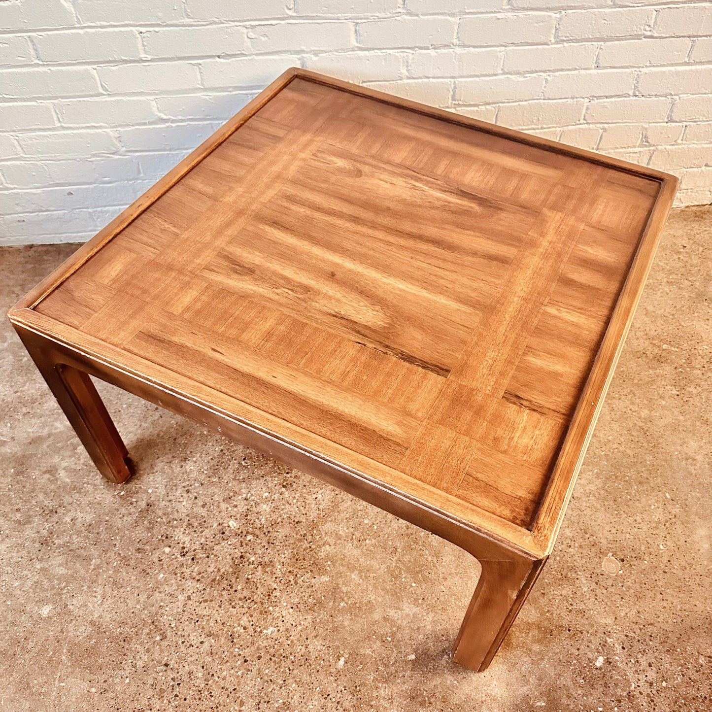 MCM WALNUT SQUARE COFFEE TABLE