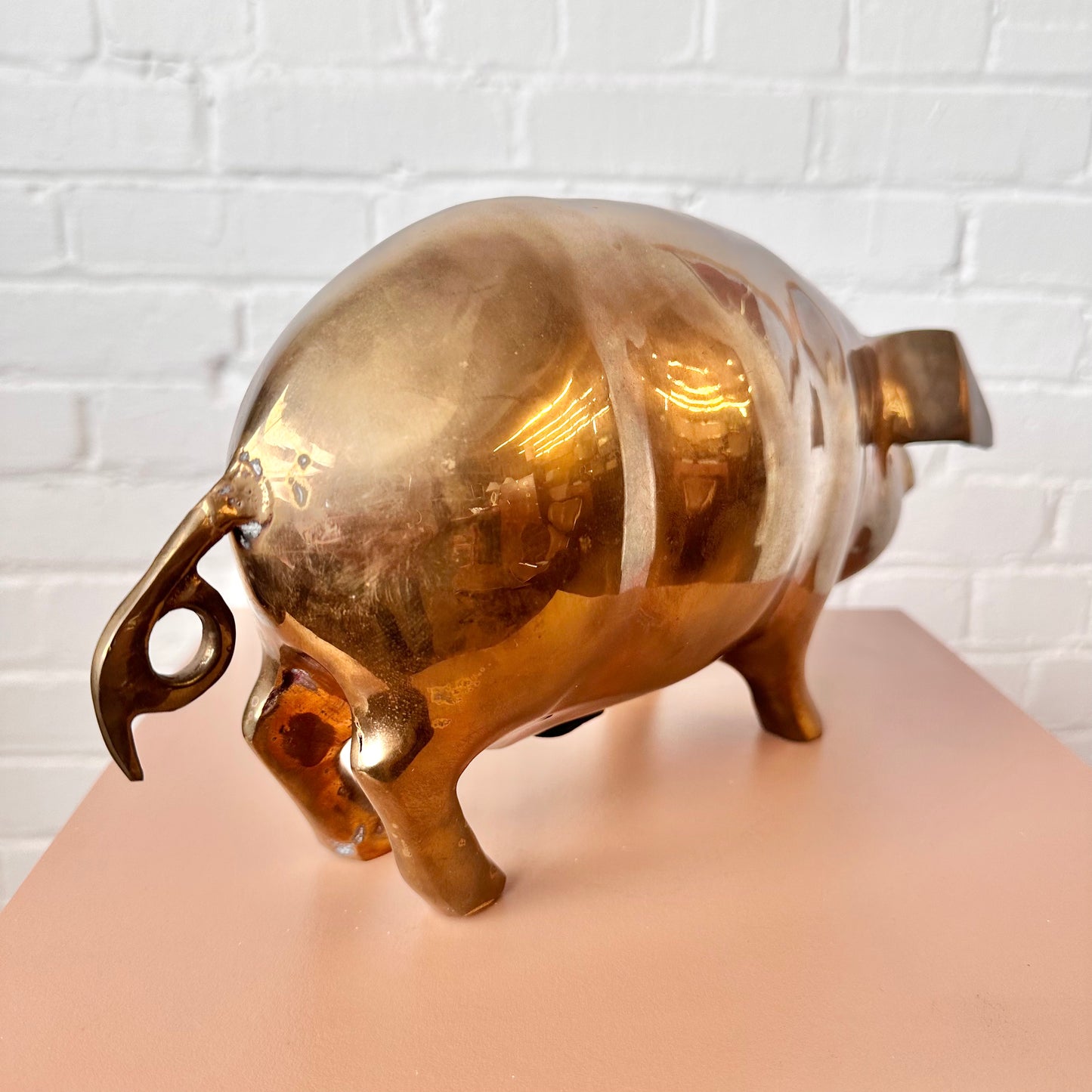 VINTAGE BRASS PIGGY BANK