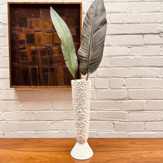 ROYAL HAEGER WHITE LAVA PEBBLED VASE