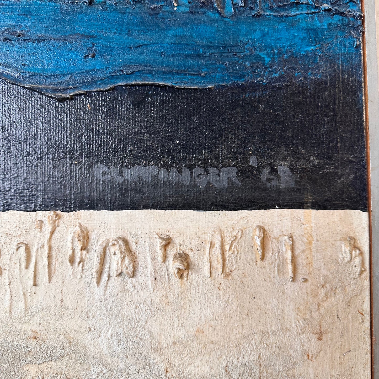 OIL ON CANVAS: "FIGHT FOR FREEDOM" BY CUPPINGER, 1968