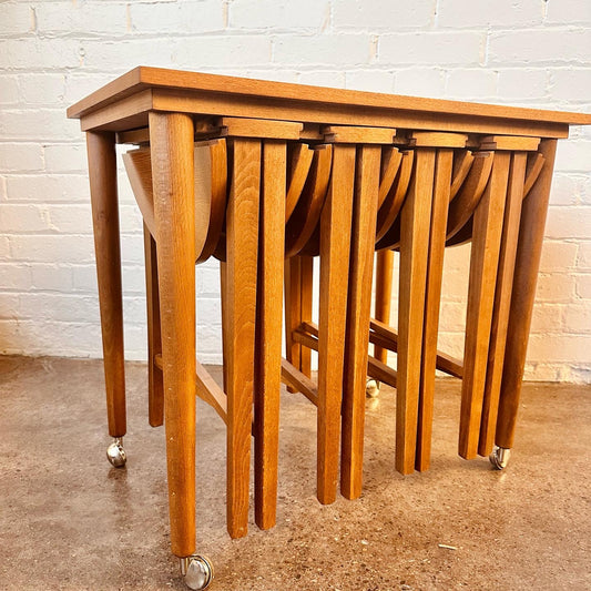 POUL HUNDEVAD MAPLE NESTING STORAGE TABLES
