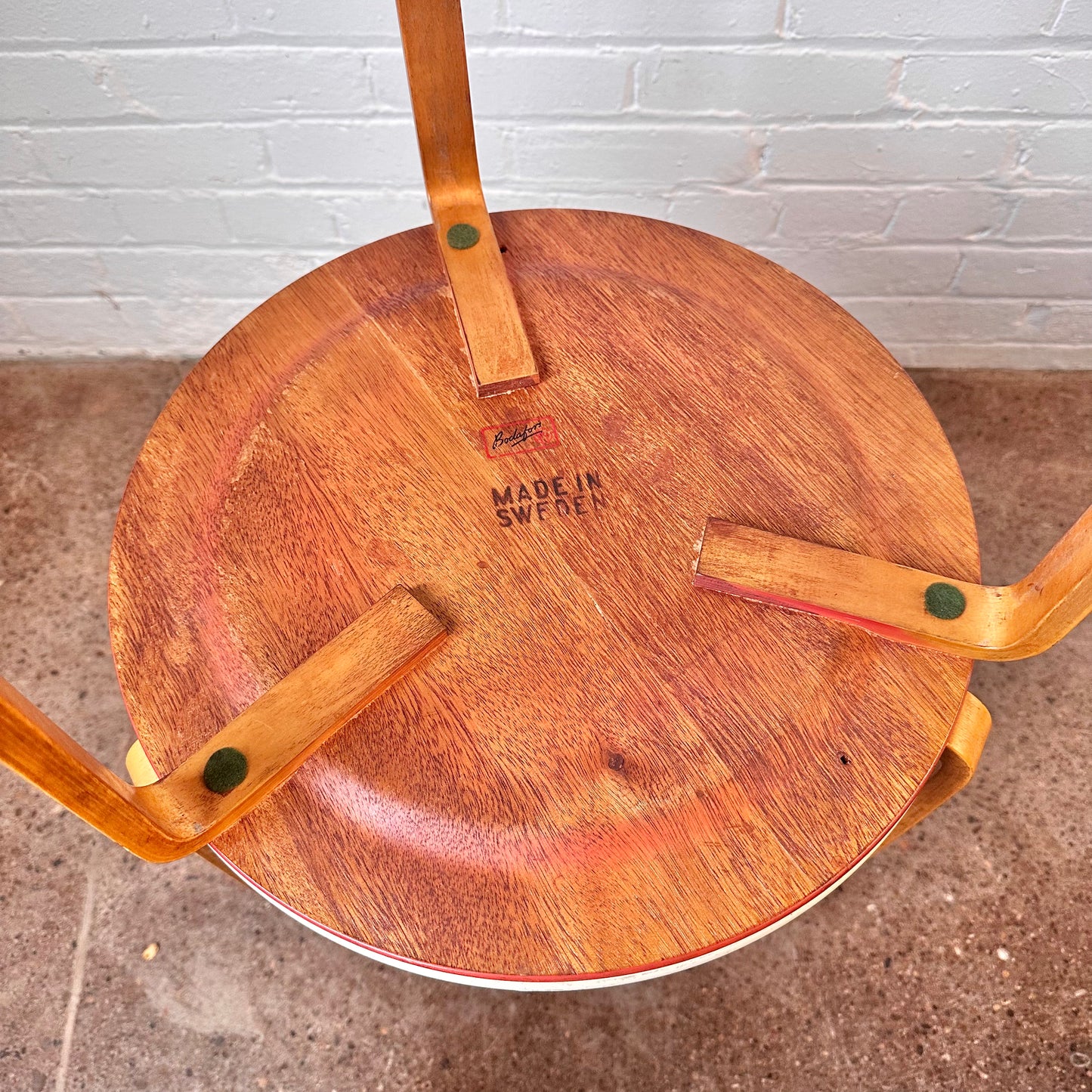 SET OF 3 ROUND STACKING TABLES BODAFORS, SWEDEN C. 1950S