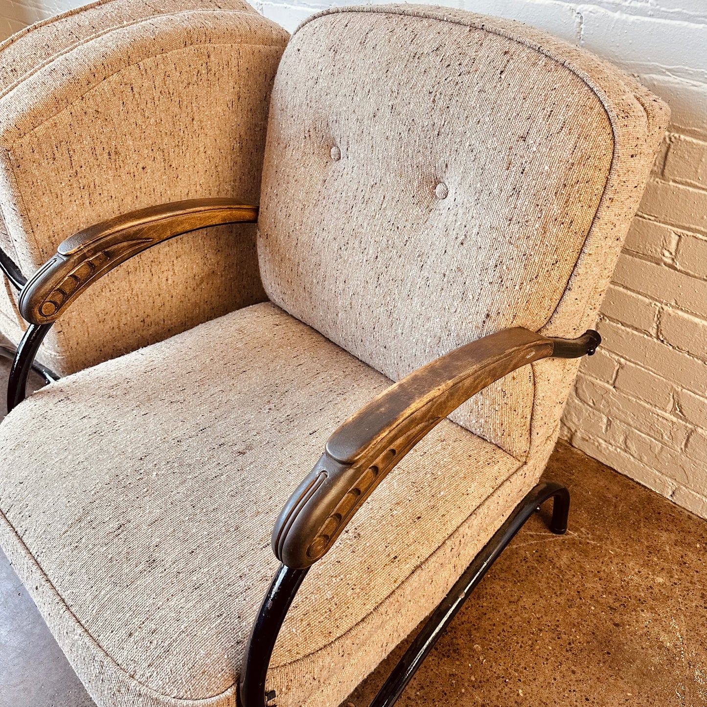 ART DECO HALABALA STYLE ARM CHAIRS - PAIR