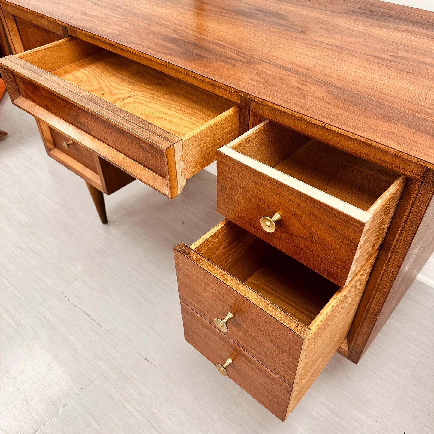 RESTORED MADDOX JAMESTOWN WALNUT WRITING DESK