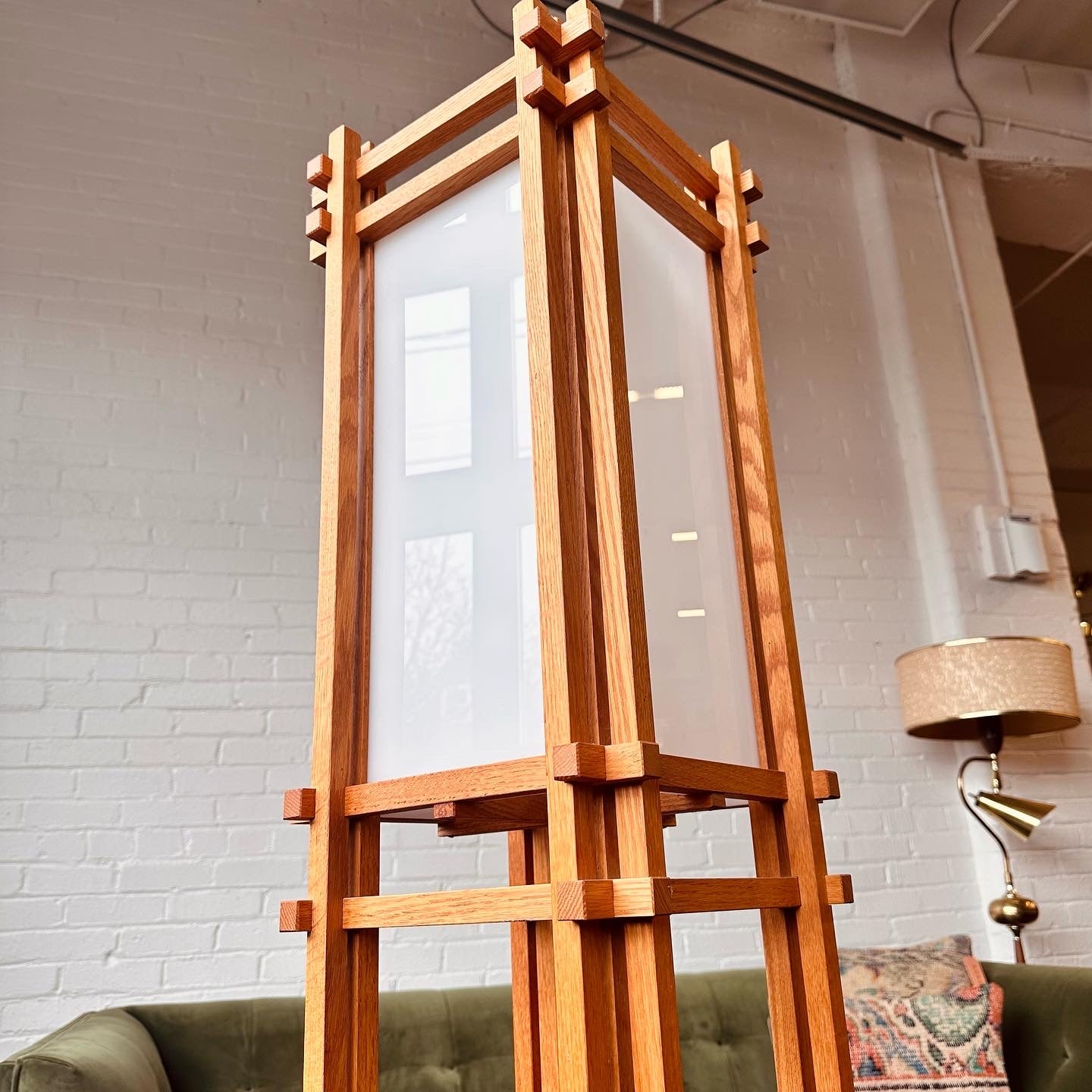 DANISH MISSION STYLE TEAK SHOJI FLOOR LAMP