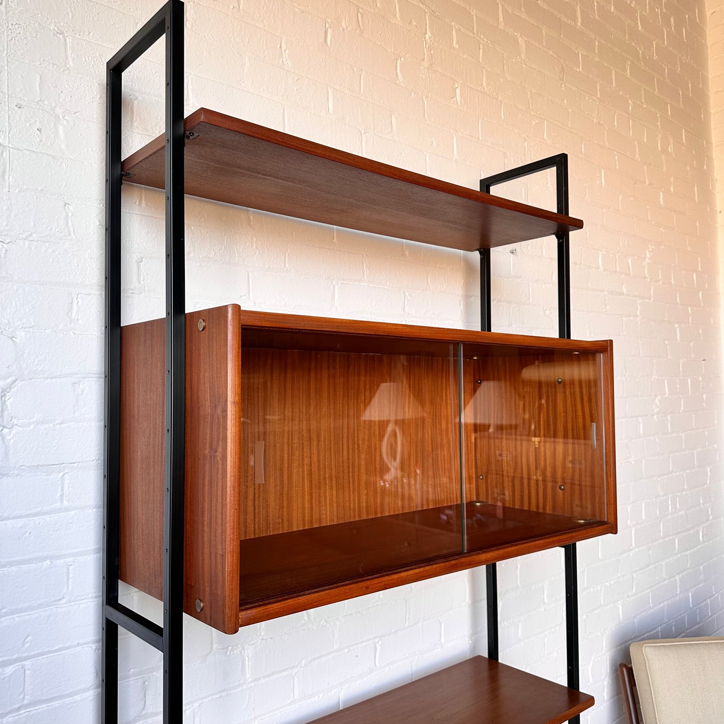 DANISH TEAK & IRON FREESTANDING WALL UNIT