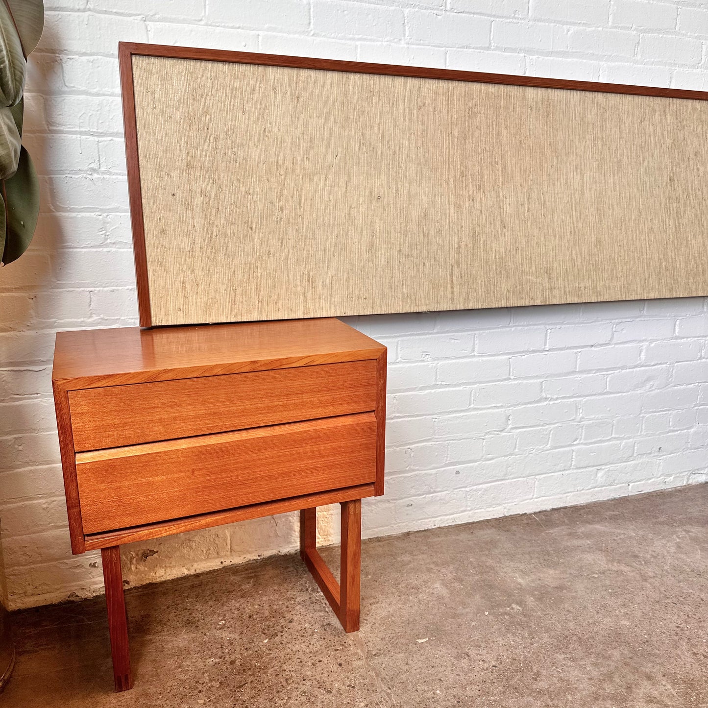 DANISH TEAK NIGHTSTANDS AND HEADBOARD