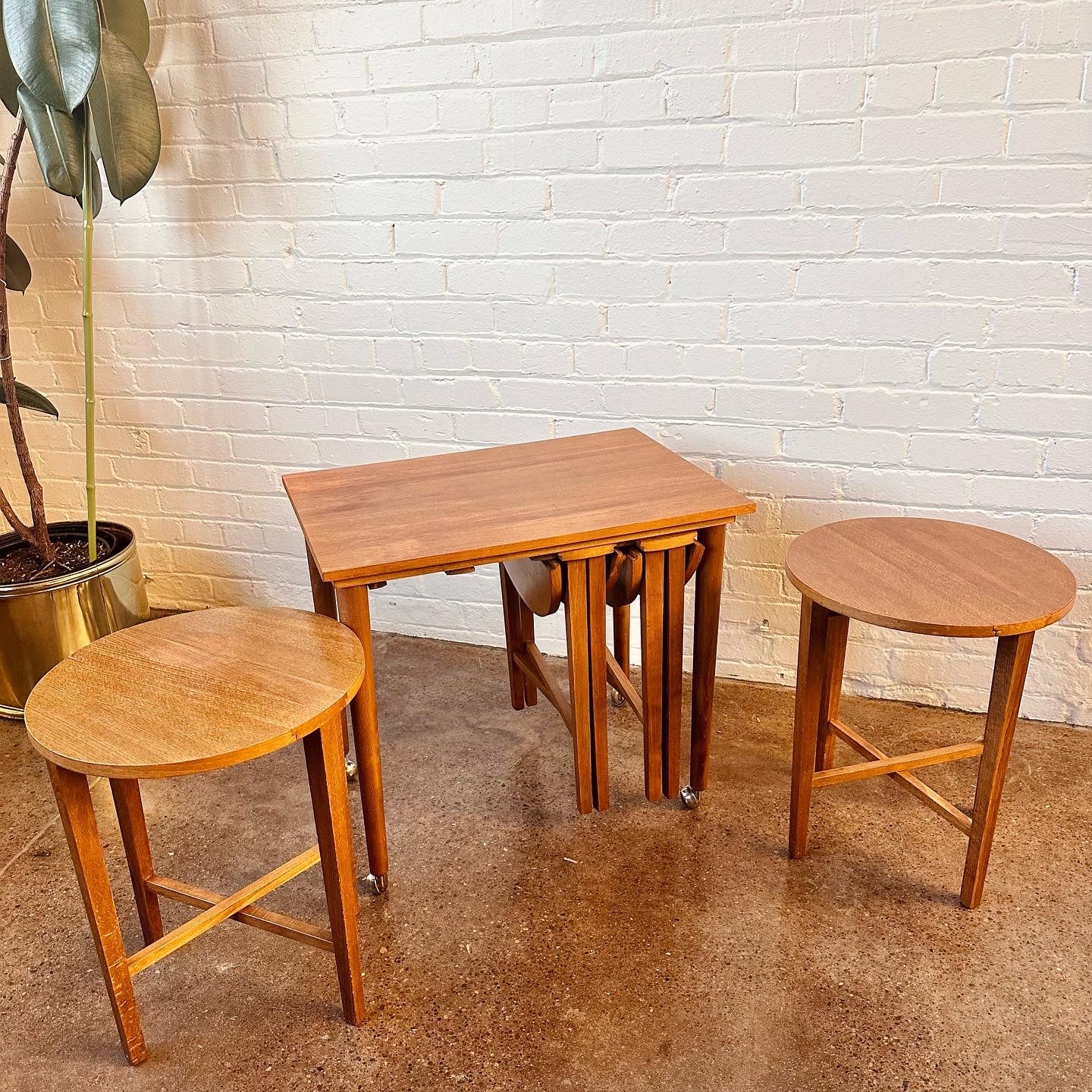 POUL HUNDEVAD MAPLE NESTING STORAGE TABLES