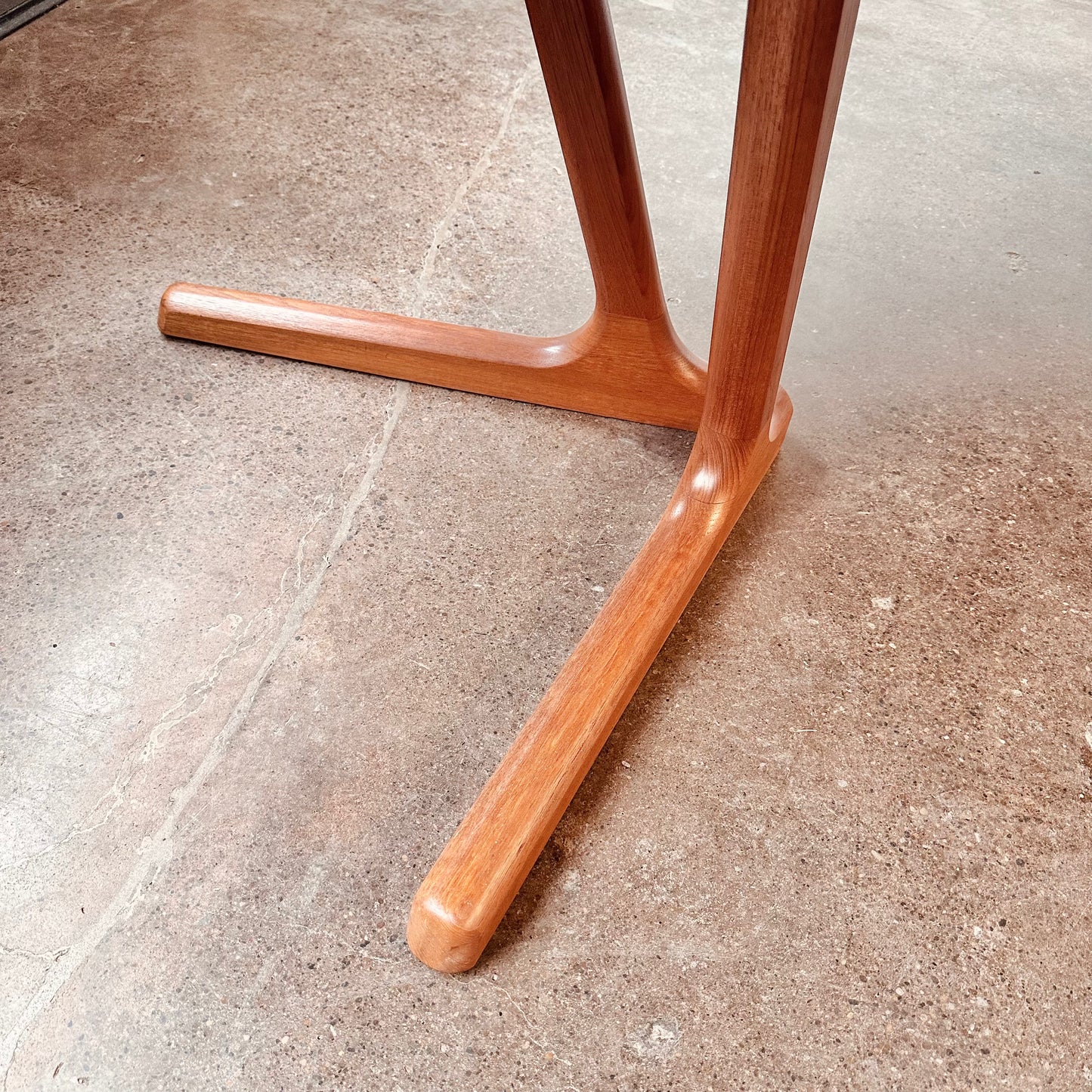 RESTORED OVAL DANISH MODERN DINING TABLE