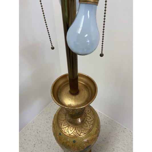 MARBRO EGYPTIAN GOLD GILT CAST METAL LAMP