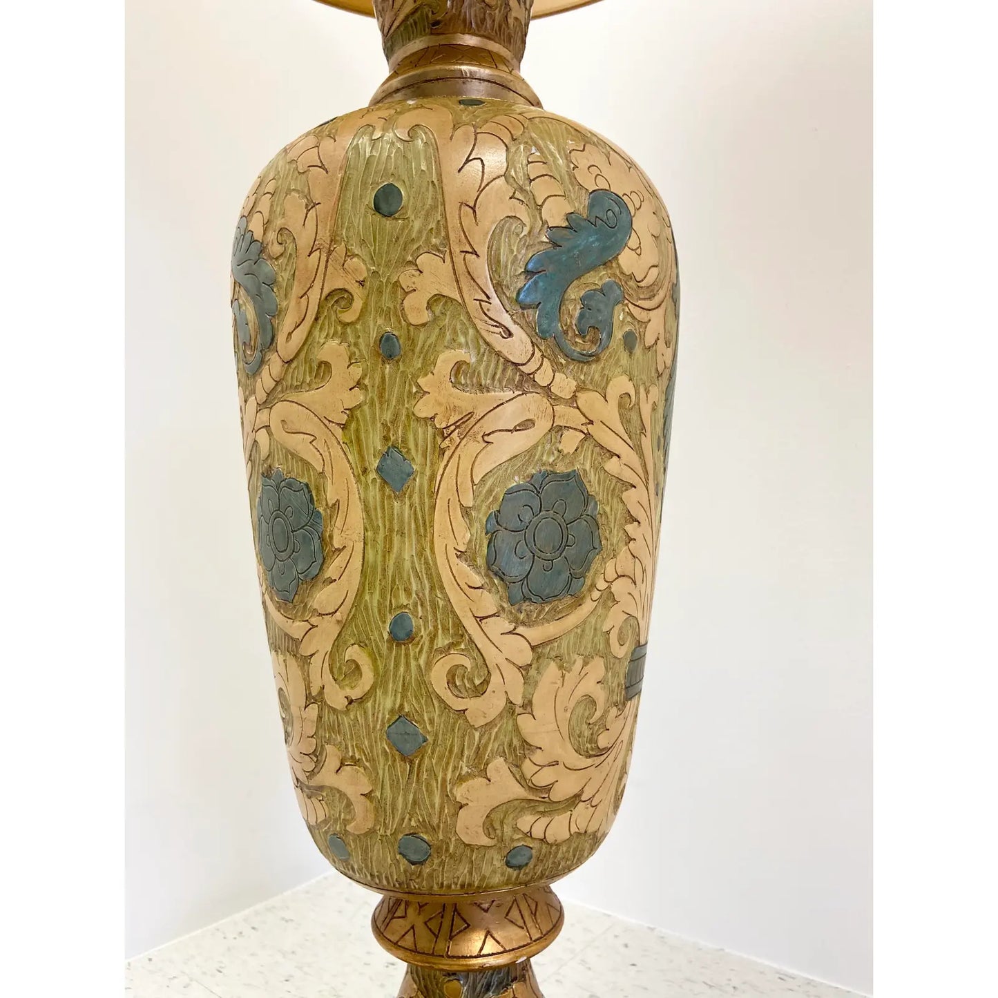MARBRO EGYPTIAN GOLD GILT CAST METAL LAMP